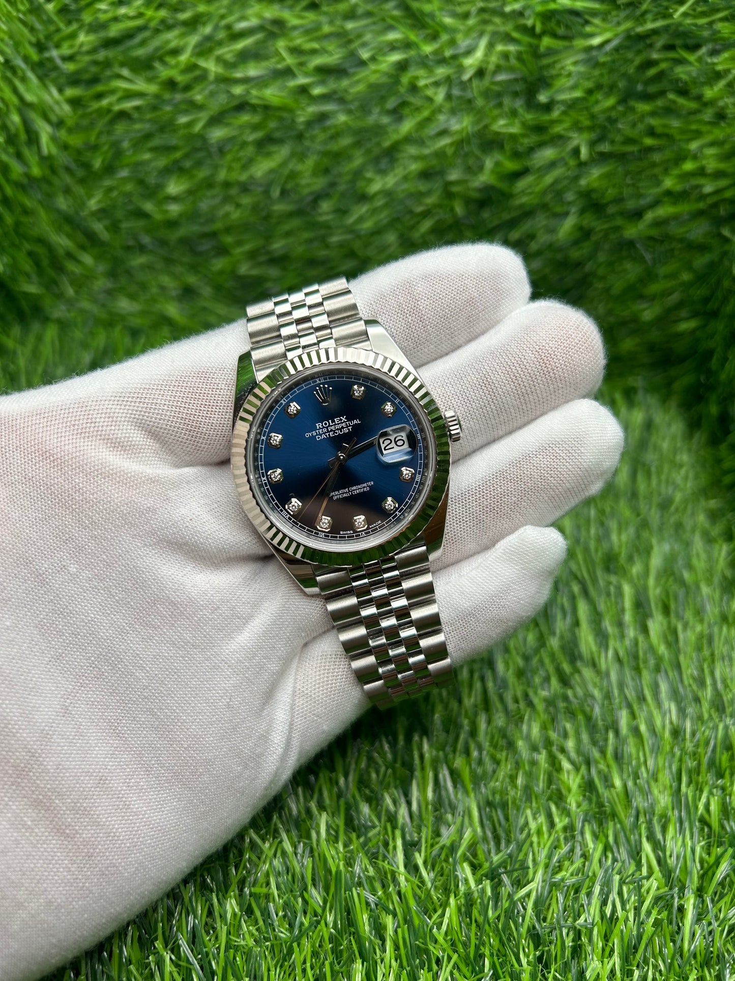 Rolex Datejust 41mm Blue Diamond Dial