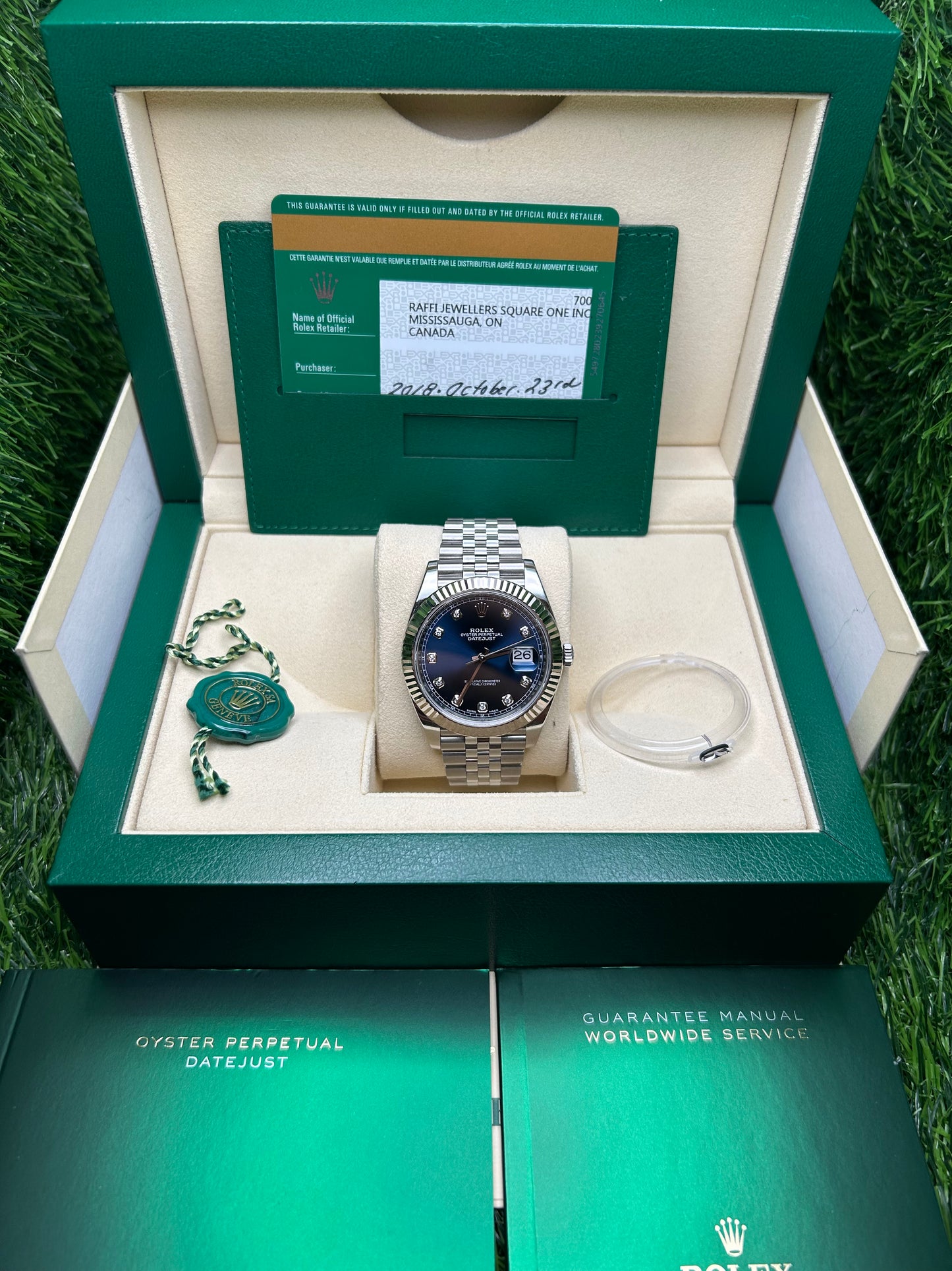 Rolex Datejust 41mm Blue Diamond Dial